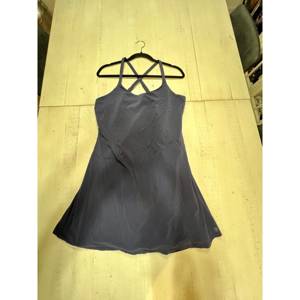 Rhoback Womens Navy Blue Demi  Active Tennis Golf Dress Large Crisscross  Straps